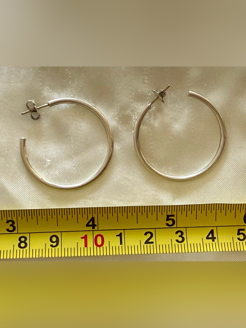 Tiffany & Co. 925 Sterling Silver 1.25” Hoop Earrings